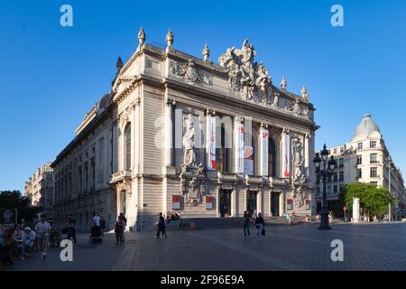 Lille, France - June 22 2020: The Opéra de Lille is a neo-classical opera house, built from 1907 to 1913 on the place du Théâtre next to Chamber of Co Stock Photo