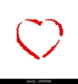Crayon Valentine Stock Vector