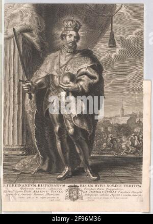 Ferdinand III., The Holy, King of Castile and León Stecher: Galle, Cornelis (1615) Stock Photo