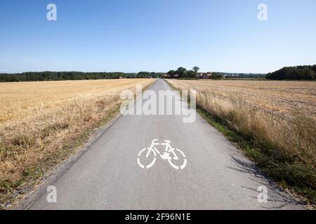 On the railway line from Coesfeld to Darfeld Stock Photo