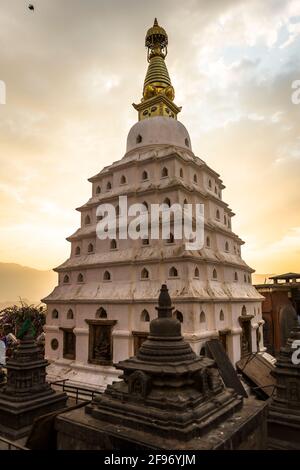 the monkey temple Swayambhunath stupa Stock Photo