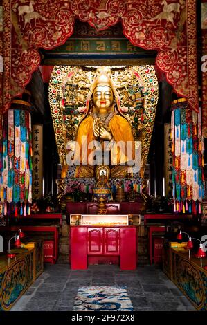 Buddha statue in Lama Temple Stock Photo