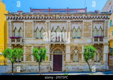View of an old house in the italian city Molfetta Stock Photo
