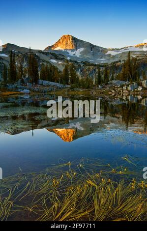 Eagle Cap Mountain from Sunshine Lake, Eagle Cap Wilderness, Oregon ...