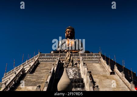 Vietnam, Sapa, Mount Fansipan, Buddha statue Stock Photo