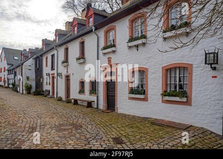 Alley in Kronenburg near Dahlem, Eifel, North Rhine-Westphalia, NRW, Germany Stock Photo