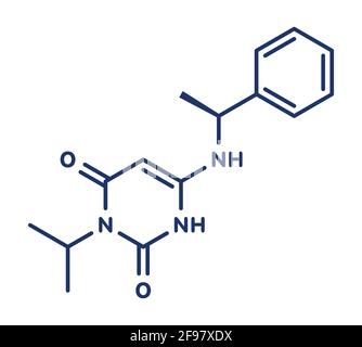 Mavacamten drug molecule, illustration Stock Photo