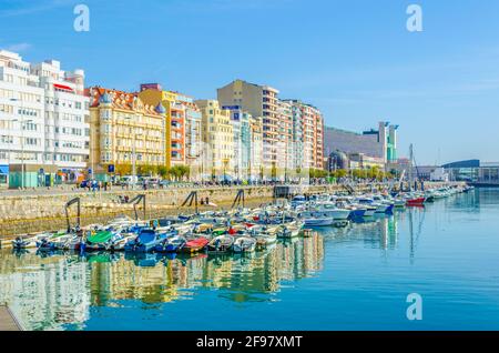View of marina in the spanish city santander