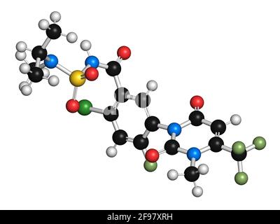 Saflufenacil herbicide molecule, illustration Stock Photo - Alamy