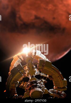 Space travel, conceptual illustration Stock Photo