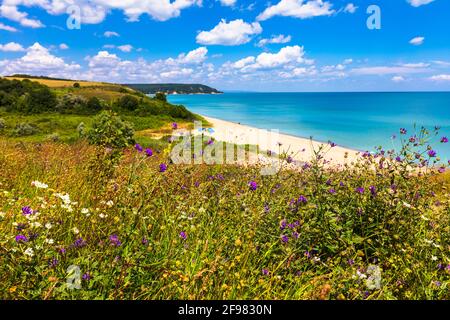 Black Sea, Bulgaria - June 2016: Karadere Beach Stock Photo