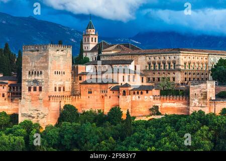 Alhambra Palace - Calle Real de la Alhambra Stock Photo