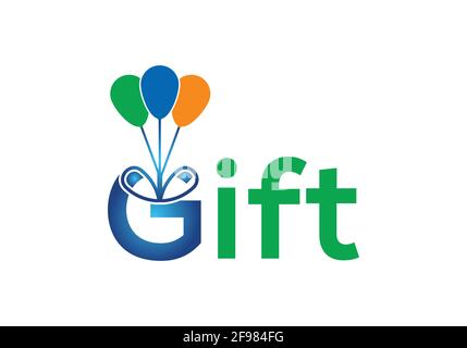 Gift Box, gift shop logo icon illustration vector design. Stock Vector