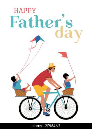 Happy Father's day vector poster Stock Vector