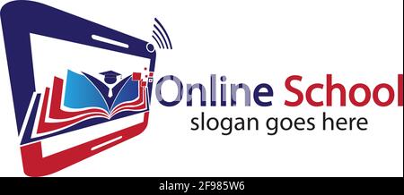 Online Education logo design template. Online course logo design. Online Learning logo Stock Vector
