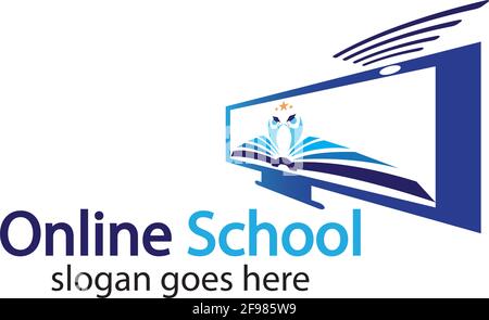 Online Education logo design template. Online course logo design. Online Learning logo Stock Vector