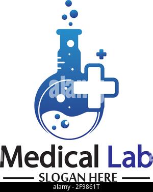 Medical Lab Logo Template Design Vector, Emblem, Design Concept, Creative Symbol, Icon Stock Vector