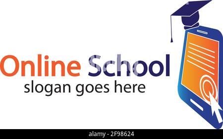 Online Education logo design template. Online course logo design. Online Learning logo Stock Vector