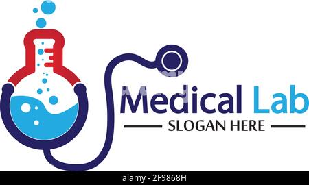 Medical Lab Logo Template Design Vector, Emblem, Design Concept, Creative Symbol, Icon Stock Vector