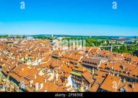 Aerial view of Bern with Zytglogge clock tower, Switzerland Stock Photo