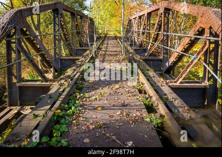 Disused railway bridge Stock Photo