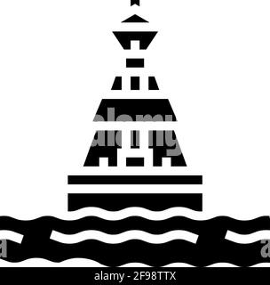 crane loader port machine glyph icon vector illustration Stock Vector ...
