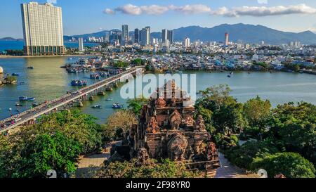 04 April 2021 - Ponagar or Thap Ba Po Nagar is a Cham temple tower near Nha Trang city in Vietnam Stock Photo