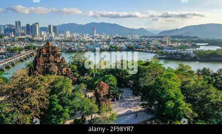 04 April 2021 - Ponagar or Thap Ba Po Nagar is a Cham temple tower near Nha Trang city in Vietnam Stock Photo