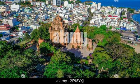 04 April 2021 - Ponagar or Thap Ba Po Nagar is a Cham temple tower near Nha Trang city in Vietnam Stock Photo