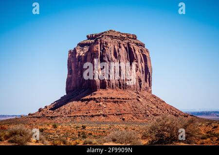 Famous Monument Valley in the desert of Utah - travel photography Stock Photo