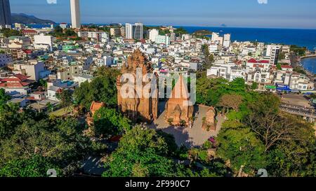 04 April 2021 - Ponagar or Thap Ba Po Nagar is a Cham temple tower near Nha Trang city in Vietnam Stock Photo