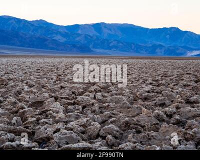 The crusty landscape of Devils Golf Course at Death Valley National ...
