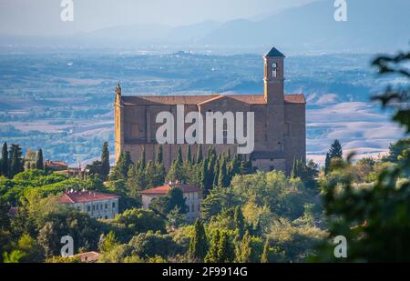 The village of Volterra in Tuscany - beautiful view Stock Photo