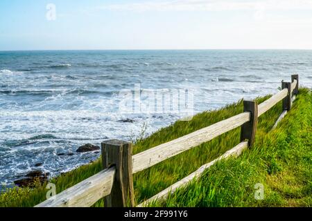 Amazing landscape at the coast of Shelter Cove at the Pacific Ocean - SHELTER COVE / CALIFORNIA - APRIL 17, 2017 Stock Photo