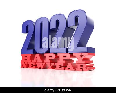New Year 2022 Creative Design Concept - 3D Rendered Image