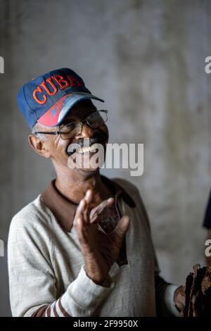 Cigar factory in San Antonio de los Baños, Artemisa Province, Cuba Stock Photo