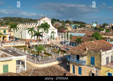 Holy Trinity Church iam Plaza Mayor in Trinidad, Spiritus Sancti Province, Cuba Stock Photo
