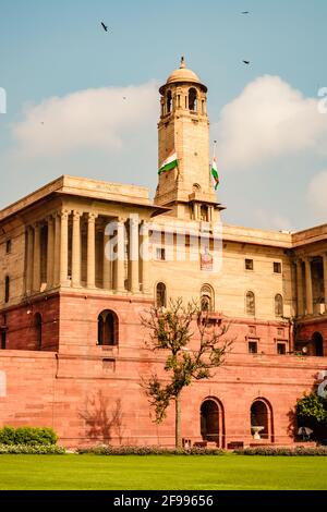 The North Block of the building of the Secretariat. Central Secretariat is where the Cabinet Secretariat is housed, which administers the Government o Stock Photo