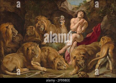 Daniel in the Lions' Den, c. 1614/1616. Stock Photo