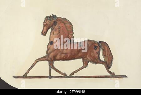 Horse Weather Vane, 1935/1942. Stock Photo
