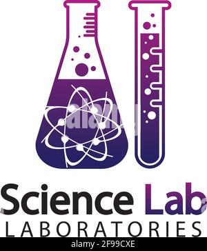 Science Lab logo.Laboratory Tube Logo Template Design Vector, Emblem, Design Concept, Creative Symbol, Icon Stock Vector