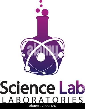 Science Lab logo.Laboratory Tube Logo Template Design Vector, Emblem, Design Concept, Creative Symbol, Icon Stock Vector