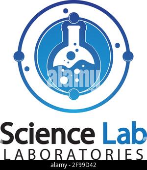 Science Lab logo.Laboratory Tube Logo Template Design Vector, Emblem, Design Concept, Creative Symbol, Icon Stock Vector
