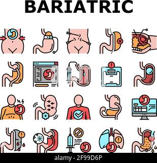 Bariatric Surgery Collection Icons Set Vector Stock Vector Image & Art ...