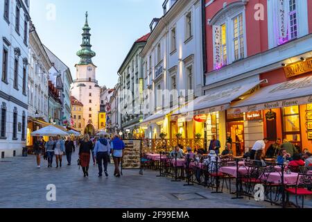 Medieval City Gate (Michaelertor), Bratislava, Slovakia Stock Photo