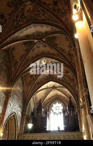 Baroque organ of St Peter and St Paul basilica in Vysehrad fortress in Prague, Czech Republic Stock Photo