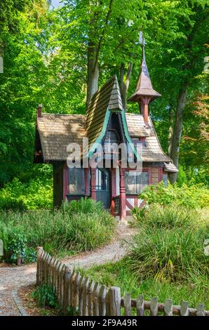 Germany, Baden-Wuerttemberg, Ueberlingen, witch house in the upper city garden Stock Photo