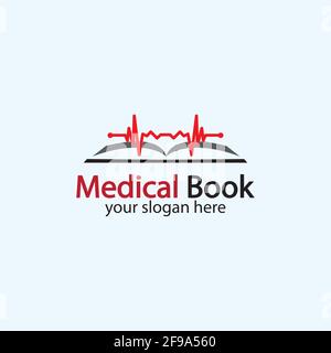 Medical Book Logo icon design vector,health book education logo Designs Inspiration. Stock Vector