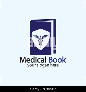 Medical Book Logo icon design vector,health book education logo Designs Inspiration. Stock Vector