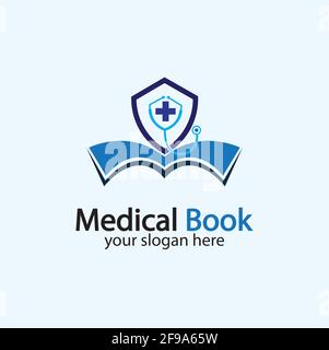 Medical Book Logo icon design vector,health book education logo Designs Inspiration. Stock Vector